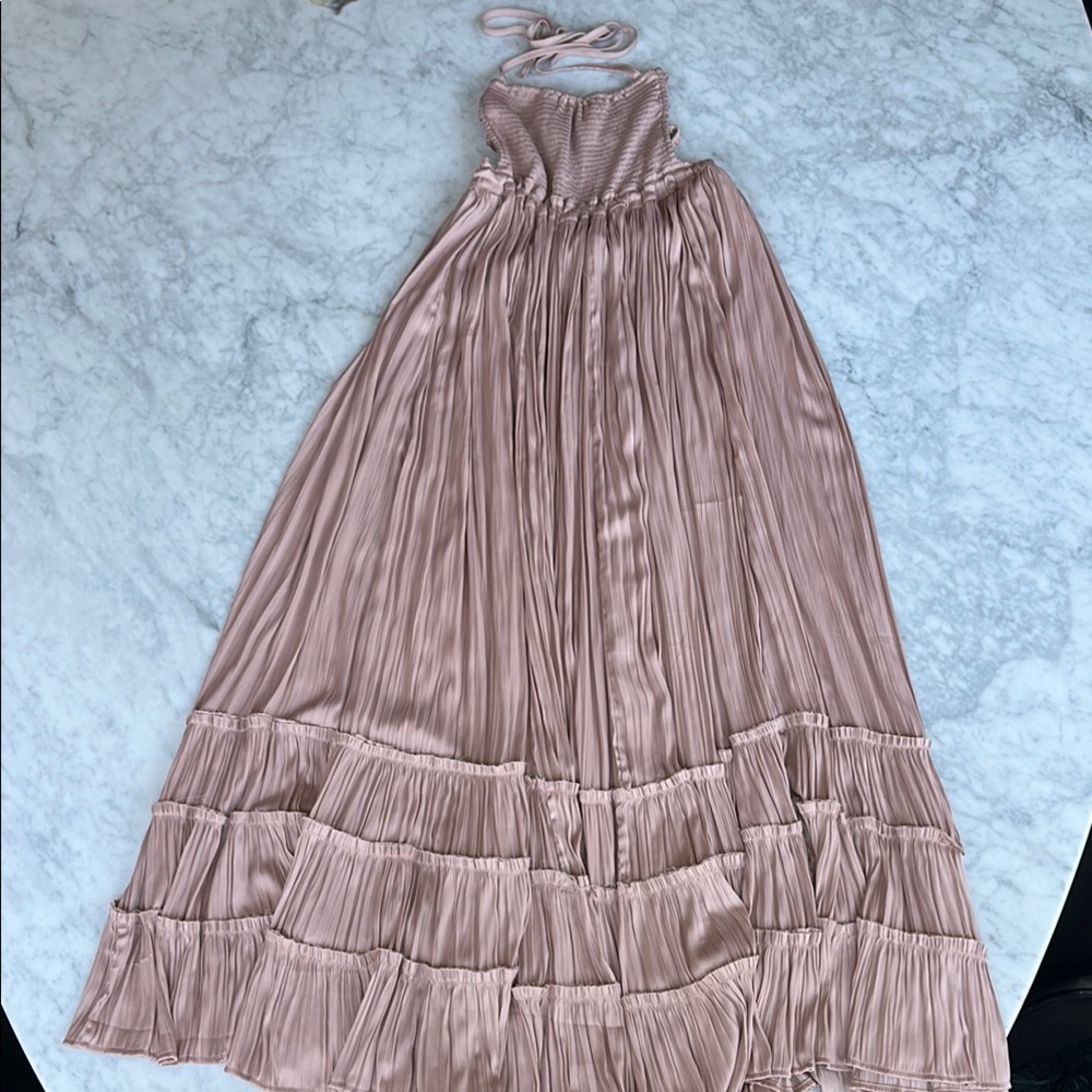Free People Elegant Pink Halter Maxi Dress